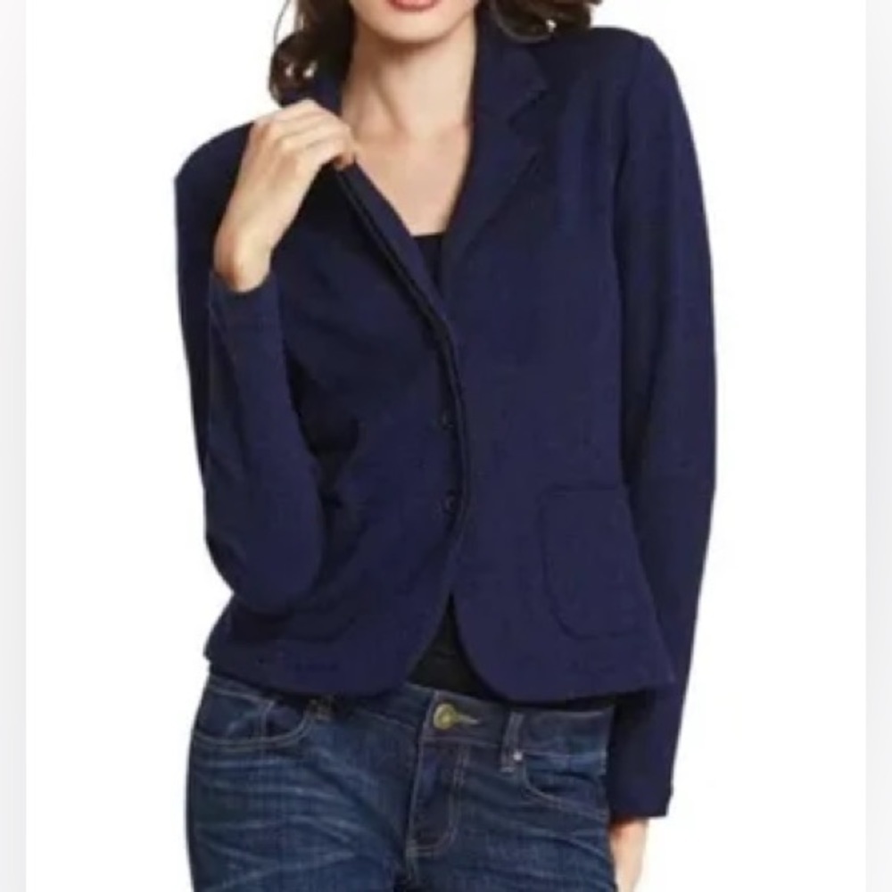 CAbi Breakthrough Sweater Blazer Women's Size XL Blue